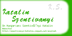 katalin szentivanyi business card